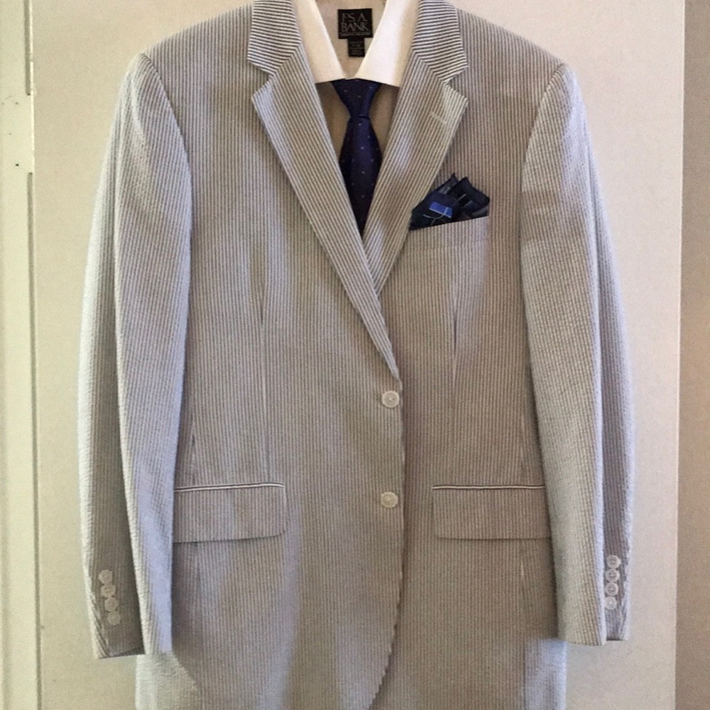 Jos A Bank Seersucker Suit